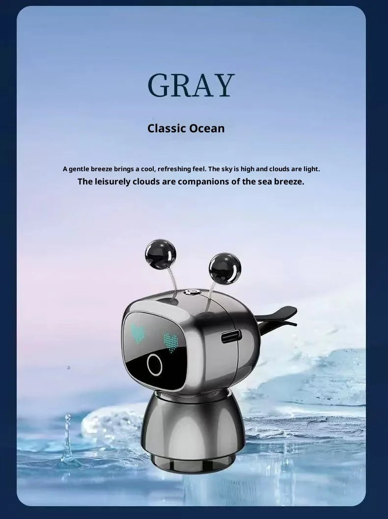Creative Car Smart Aromatherapy Diffuser - Robot-shaped Aromatherapy Ornament, Air Freshener with Long-lasting Light Fragrance