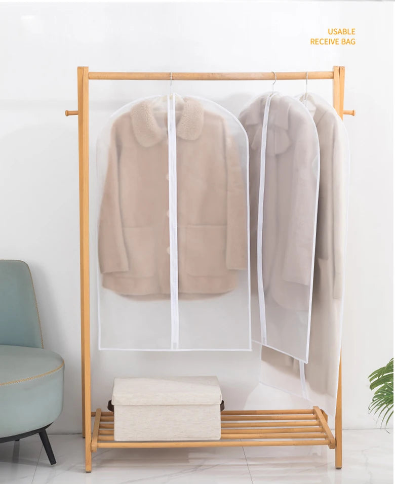 Dust proof Garment Protector Cover Bag Fully Enclosed Clothes Cover with Zipper Clothes Bags Hanging Durable Clothes Storage Bag