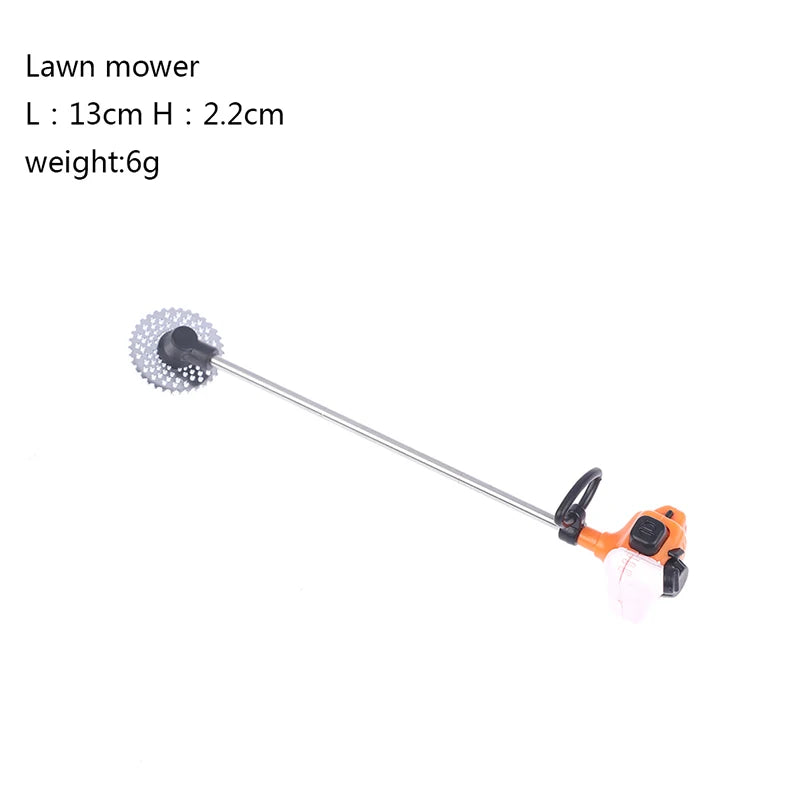 1Pc Dollhouse Chain Saw Lawn Mower Model Simulation Repair Tool Saw 1:12 Dolls Houses Miniature Furniture Accessories