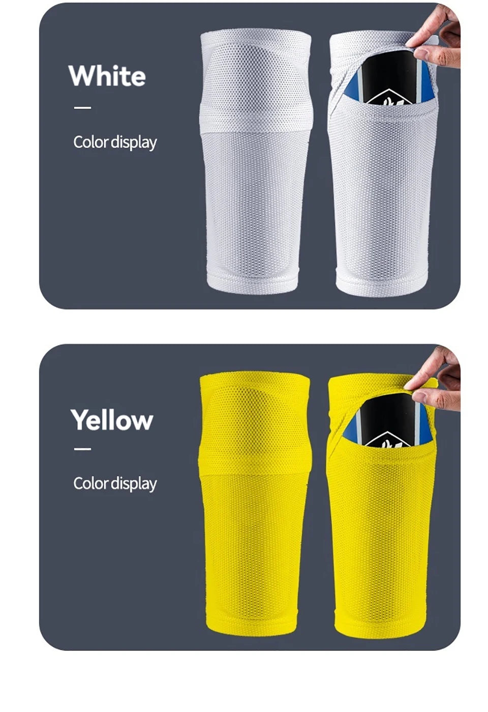 Loogdeel New Soccer Shin Guards Sleeves for Kids Youth Adults- Sleeves for Footoall Games,Sleeves with Optimized lnsert Pocket