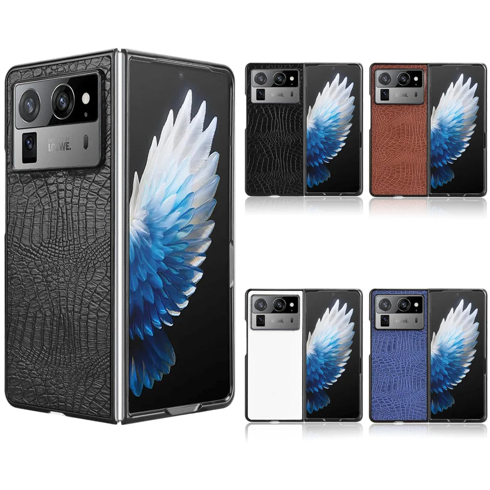 For Tecno Phantom V Fold 2 Case Luxury Leather Skin Texture Ultra Thin Slim Back Cover For Tecno Phantom V Fold2 Phone Cases