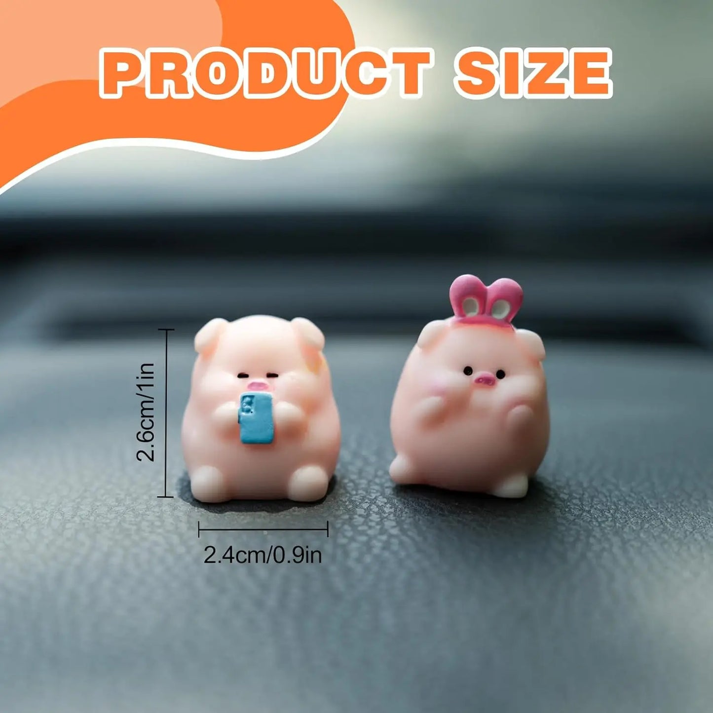 Cute Mini Animal Car Dashboard Accessories Fun Animal Car Rear view Mirror Decor Interior Ornaments Fairy Garden Home Car Gifts