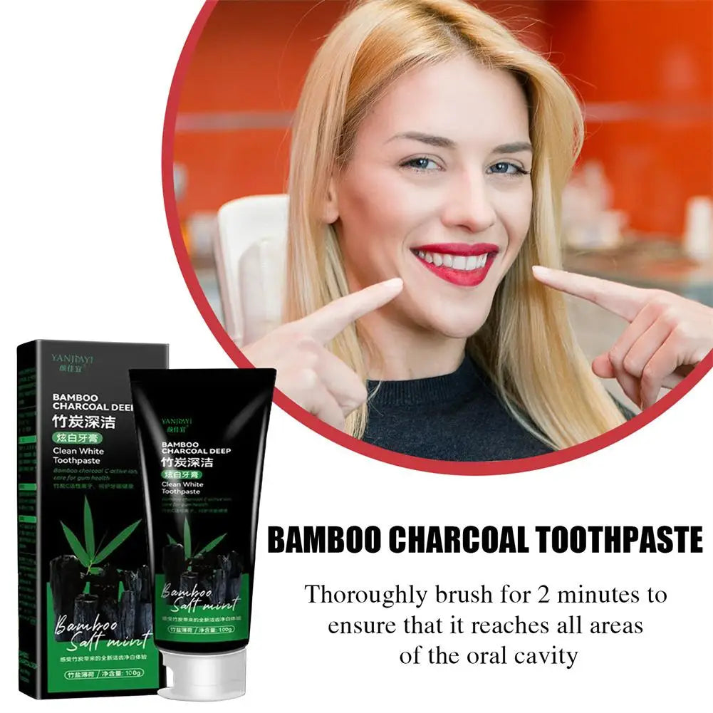 Bamboo Charcoal Toothpaste Whitening Teeth Activated Carbon Removing Yellow Teeth Cleaning Tooth Stain Oral Fresh Tooth Care