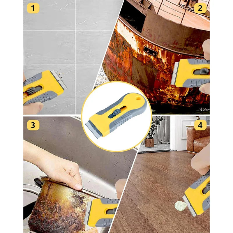 21Pcs/set Razor Blade Scraper for Car Glass with Extra Blades Car Sticker Lables Remover Tool Window Glass Cleaning Squeegee