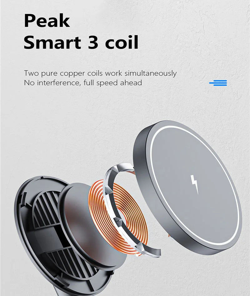 2 In 1 Magnetic Wireless Charger Stand Pad Foldable Fast Charging Station Dock For iPhone 15 14 13 Pro Max Mini Airpods Pro 2/3