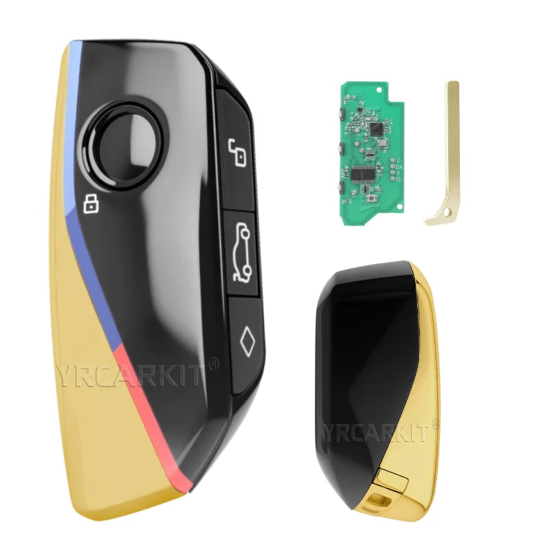 Modified Upgraded For BMW F Chassis 3 5 7 Series CAS4 FEM BDC Smart Remote Key Fob Keyless Go 49 Chip 433 315 868 Mhz Blade Logo