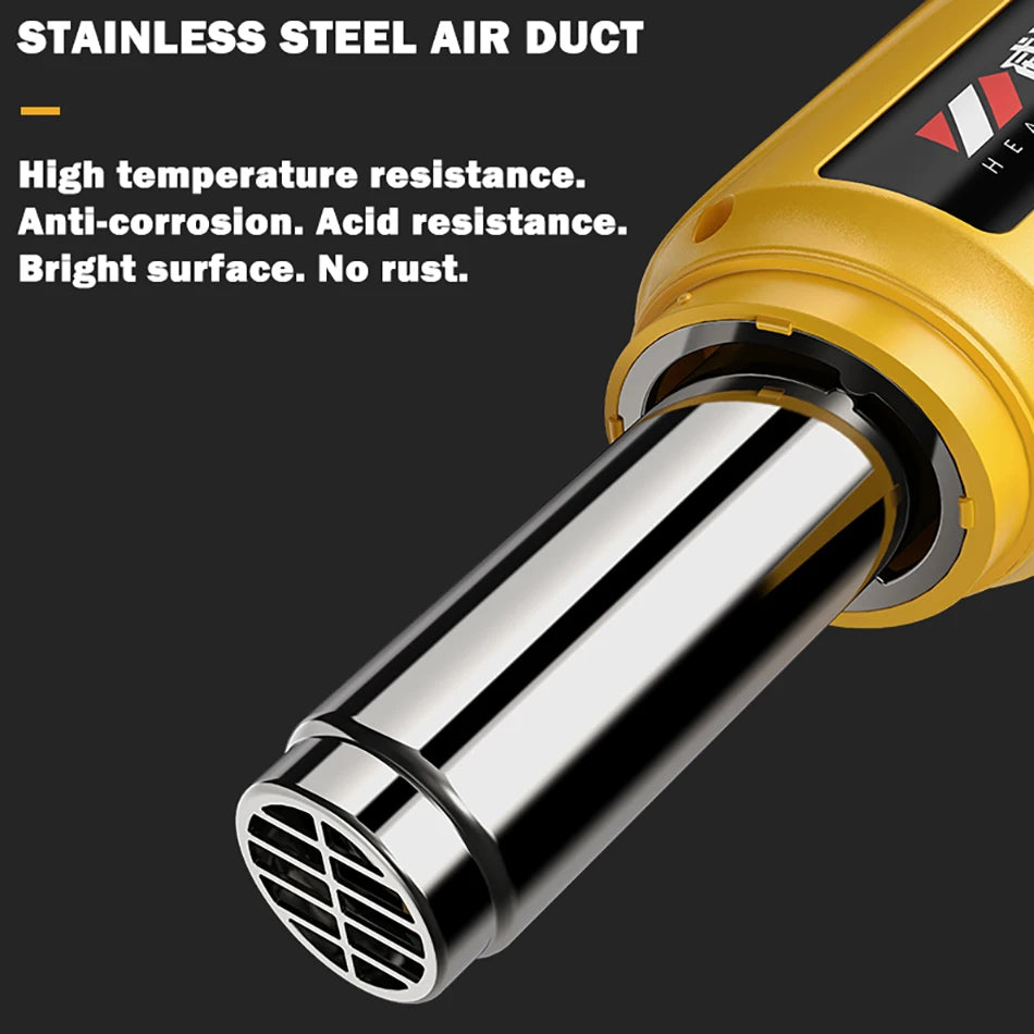 Hot Air Gun LCD Temperatures Adjustable Mini Heat Gun Thermal Blower Shrink Wrapping With Four Nozzles Construction Dryers 110V