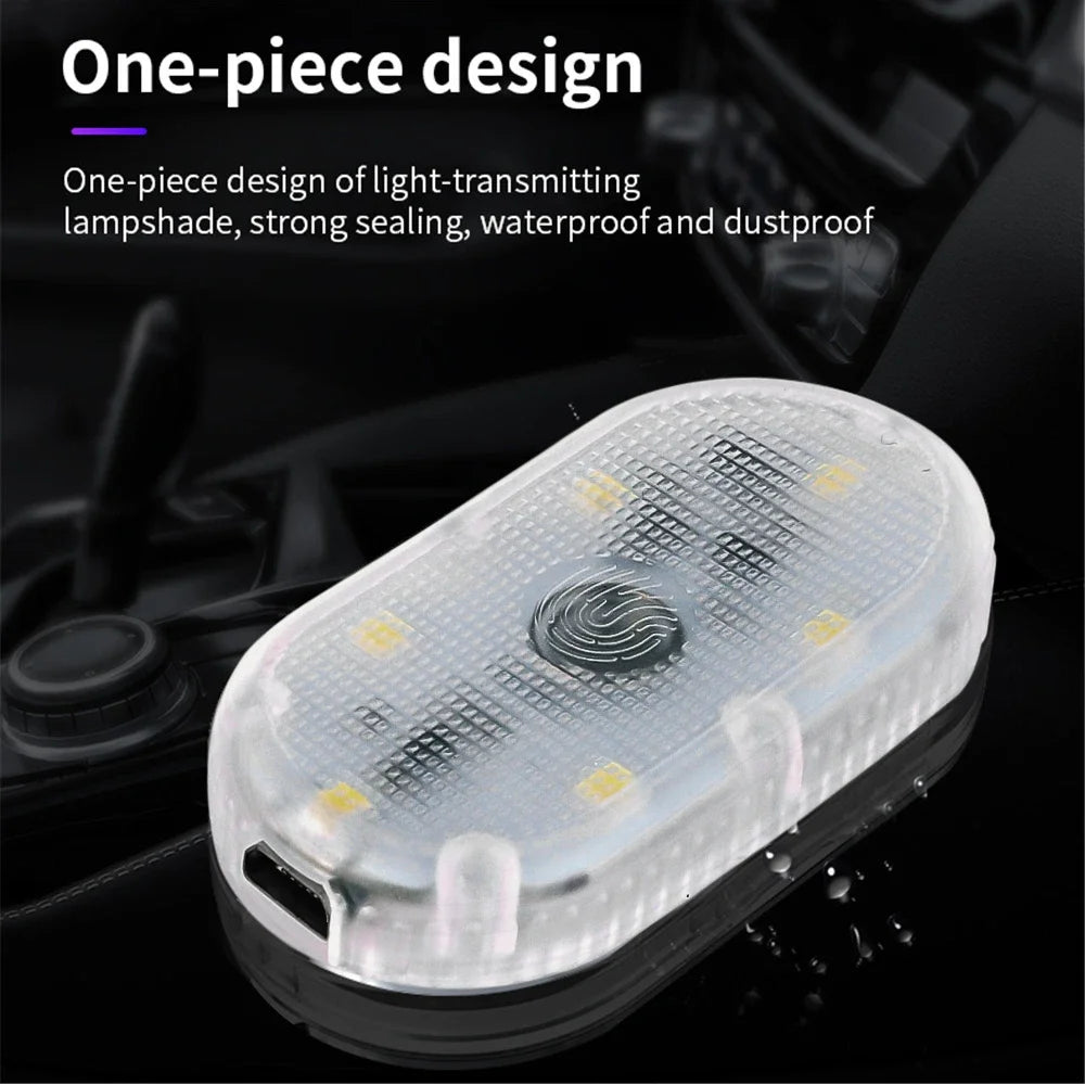 Car Interior LED Night Lighting Under Cabinet Light Touch Sensor Reading Lamp LED Book Lights USB Rechargeable Car Door Light