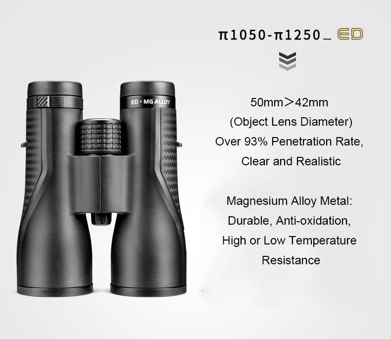 Shuntu Powerful 10x50 12x50 ED Lens Binocular Magnesium Alloy SMC BAK4 Prism Nitrogen Filled IPX7 Waterproof For Travel Hunting