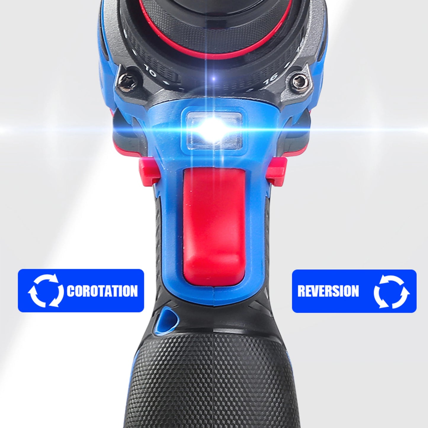 LYUWO 16V Brushless Cordless Drill 70N.m Self-locking Chuck Electric Screwdriver 20+1 Torque Settings 2-Speeds Power Tools