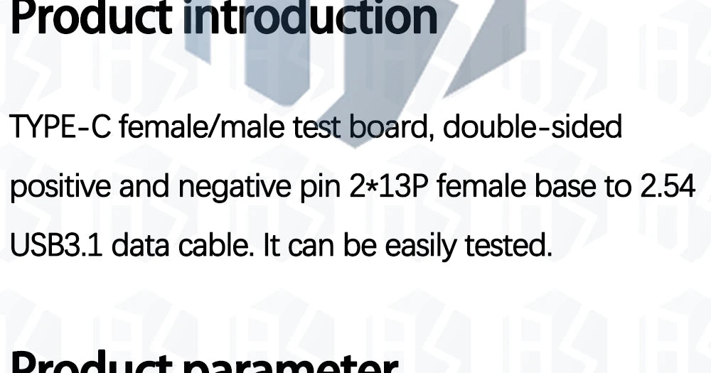Type-C Male to Female USB 3.1 Test PCB Board Adapter Type C 24P 2.54mm Connector Socket For Data Line Wire Cable Transfer