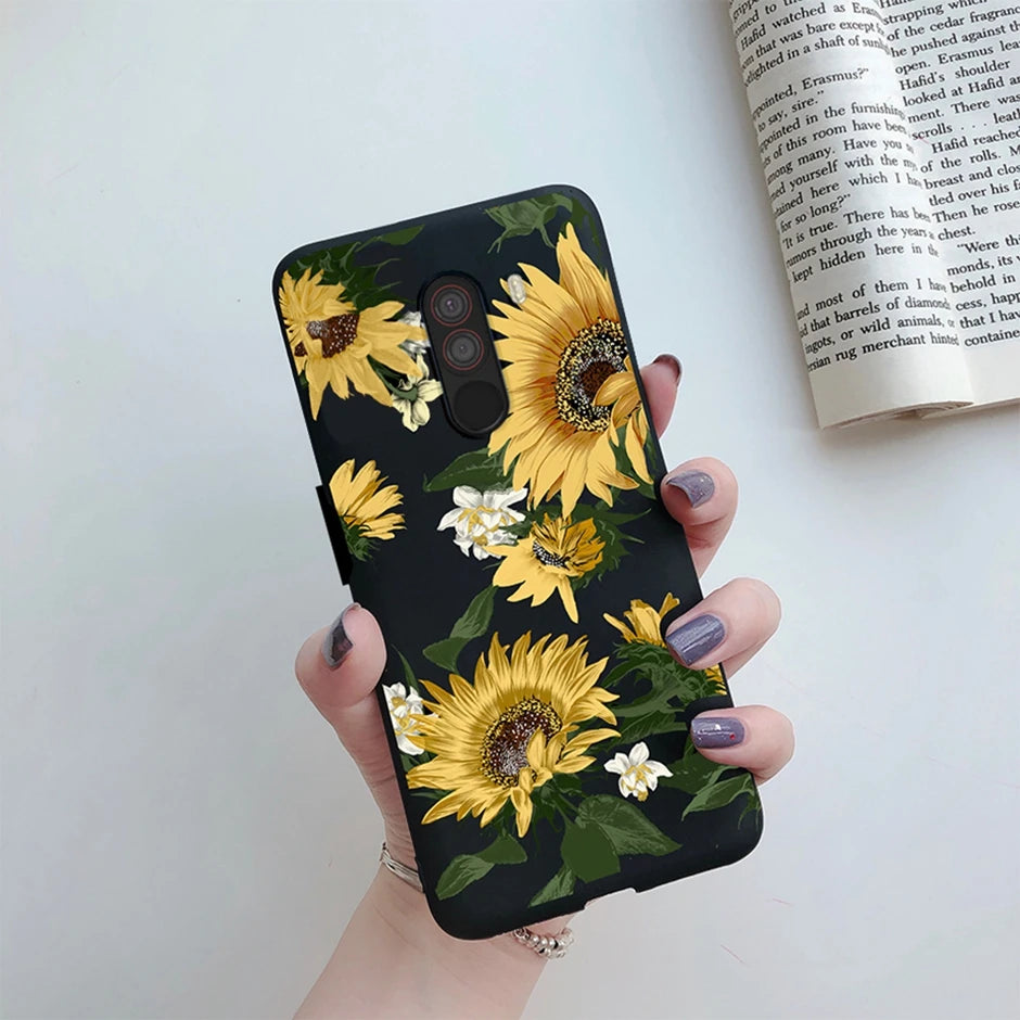 For xiaomi Pocophone F1 Case for xiaomi Poco F1 Case Silicone Soft TPU Phone Cases for PocoF1 Back Cover Heart Butterfly Bumper