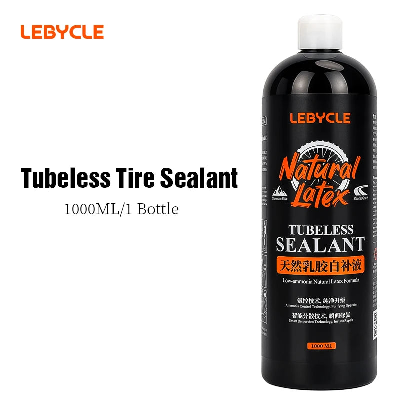 LEBYCLE MTB Road Bicycle Tubeless Tire Sealant Bike Low-Ammonia Tubeless Puncture Repair Fluid Bike Vacuum Tires Repair Tool