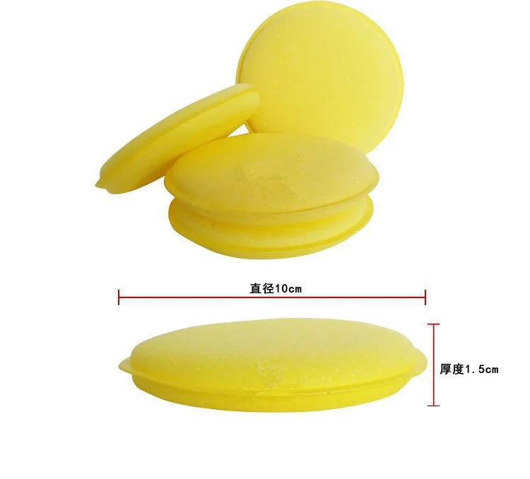 6PCS Welt waxing sponge Car Wash Beauty High-density small round sponge car polishing waxing sponge wipe