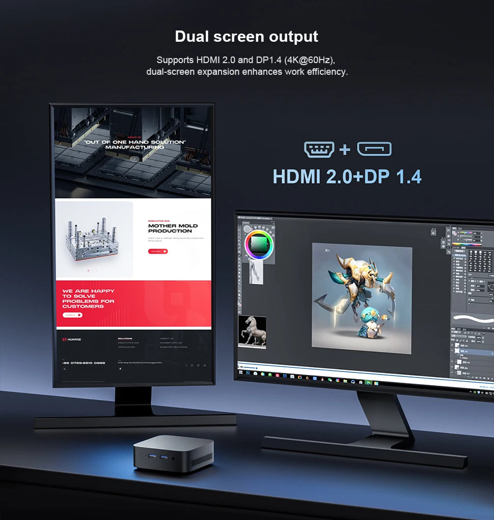 T10 Mini PC Intel Alder Lake N150 Windows 11 Ultra Small Pocket Computer 4K 60Hz Output  Wifi5 BT4.2