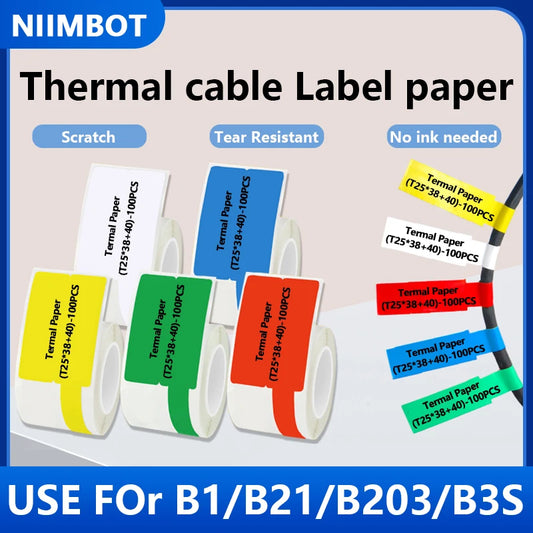 Niimbot Mini Smart Portable Printer Thermal Wire Cable Sticker Self Adhesive Water And oil resistant Tag For B1 B21 B203