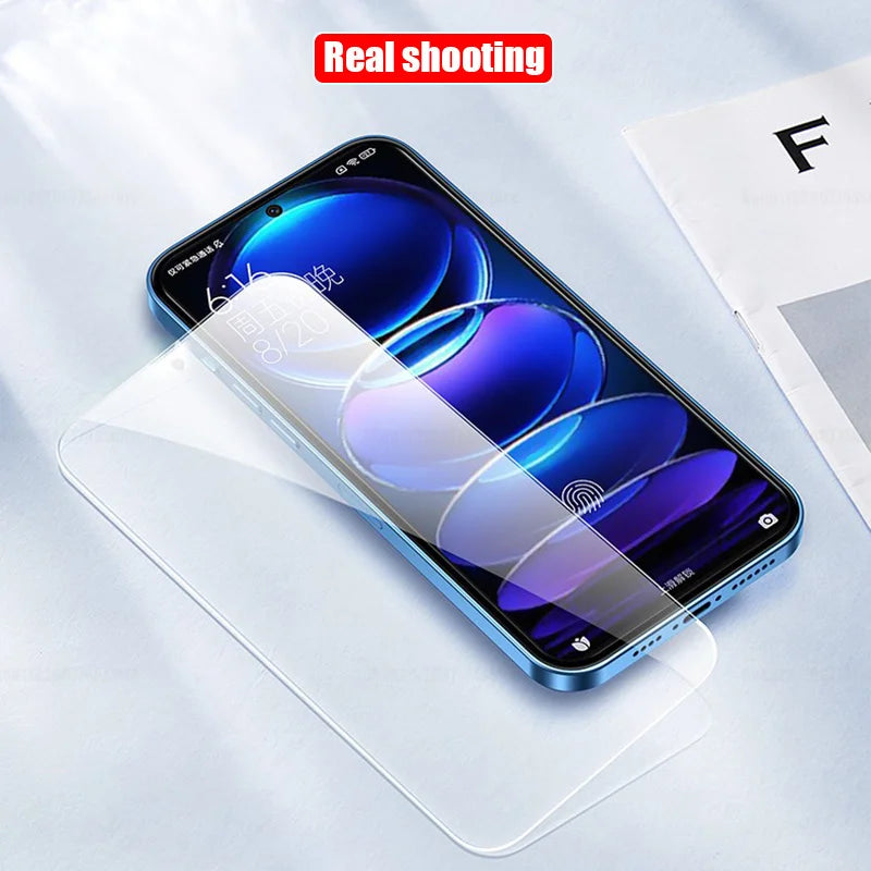 5Pcs Tempered Glass For Xiaomi Redmi Note 13 12 Pro 13R 13C 12C Screen Protector For Redmi Note 13 12 Pro Cover Protective Glass