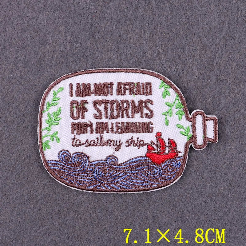 Hiking Adventure Patches For Clothing Stickers DIY Hook Loop Badges Camping Embroidery Patch Iron On Patches On Clothes Stripes