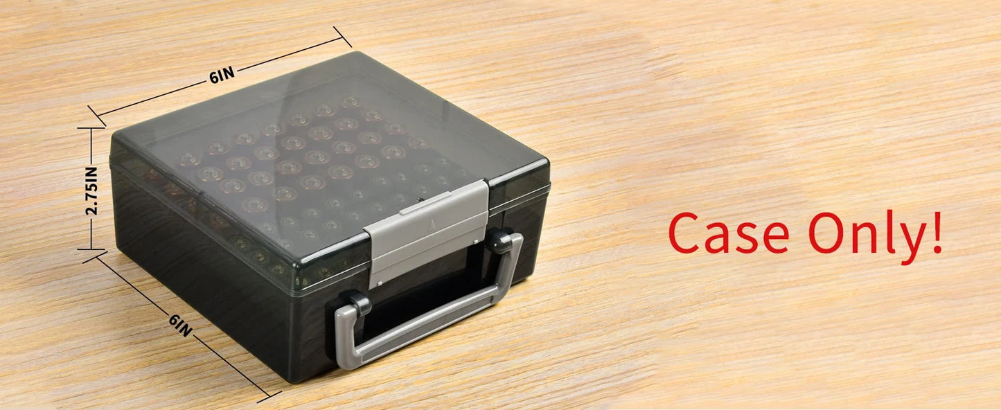 Battery Storage Organizer Holder Holds 72 AA AAA Batteries, Battery Box Case Garage Container,Home Drawer Organization Dispenser