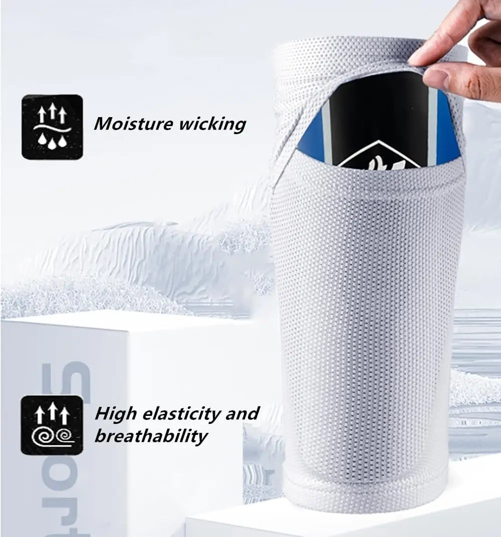 Loogdeel New Soccer Shin Guards Sleeves for Kids Youth Adults- Sleeves for Footoall Games,Sleeves with Optimized lnsert Pocket