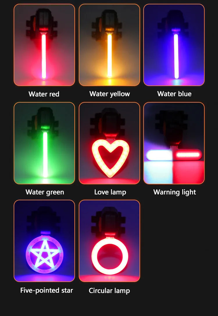 Bicycle Taillight Multi Lighting Modes USB Rechargeable Led Bike Light Flash Tail Rear Lights for Mtb Bike Seatpost