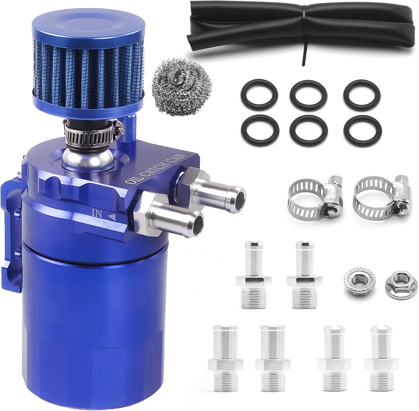 Universal Baffled Aluminum Oil Catch Can Reservoir Tank Oil Tank With Breather Filter OCC-1020A
