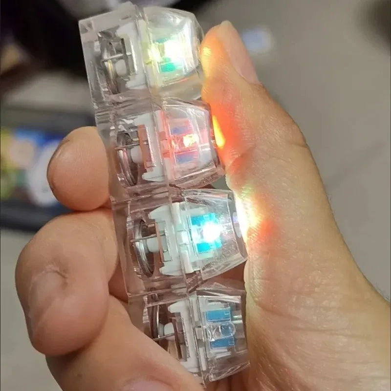Light Up Keyboard Key Stress Relief Clickable LED Button Toy for Anxiety Office Desk Accessory