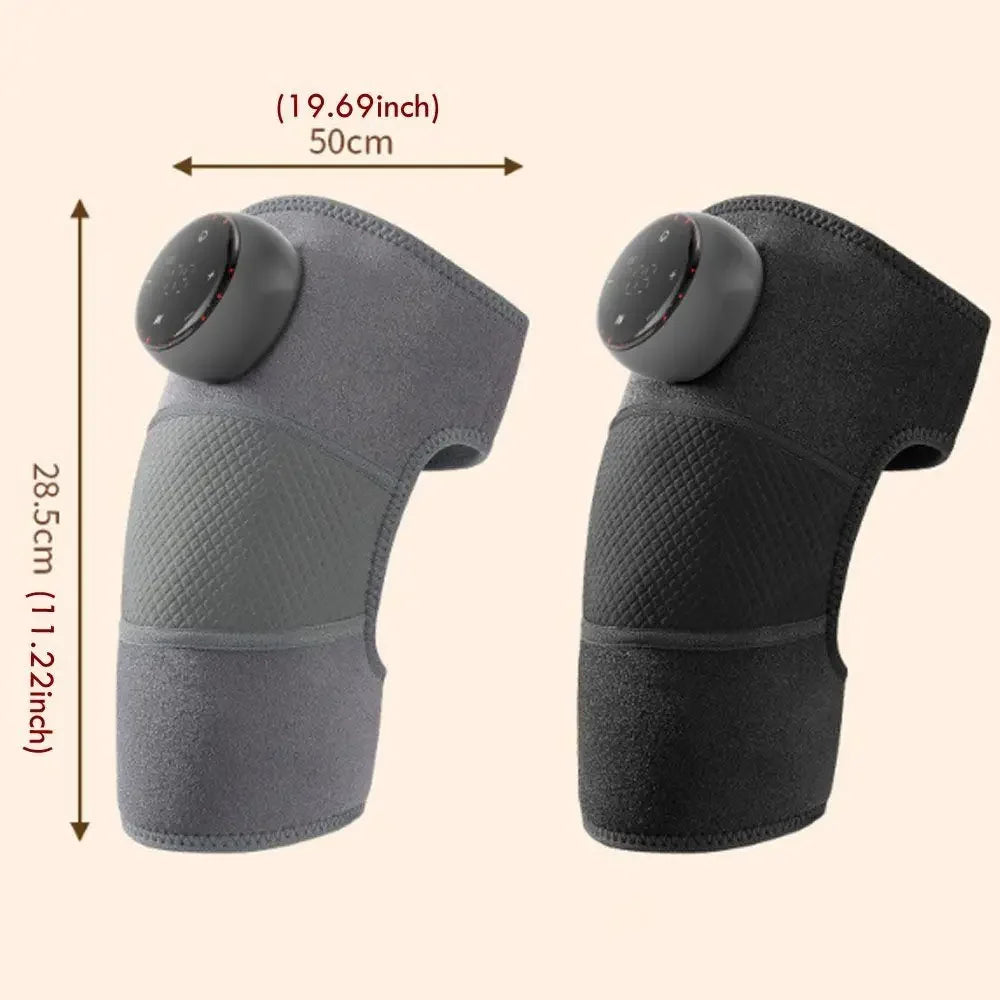Deep Muscle Relief Electric Knee Massager Breathable 5 Temp Levels Cordless Heated Knee Brace 3 Modes