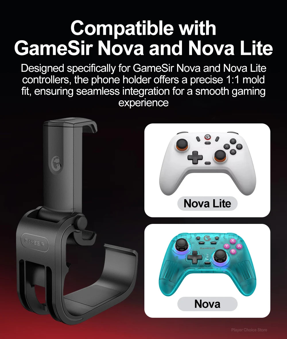 GameSir Nova Gamepads Mobile Phone Clip Stand Nova Lite Phone Holder  fit width 75-102mm Foldable Design  ﻿