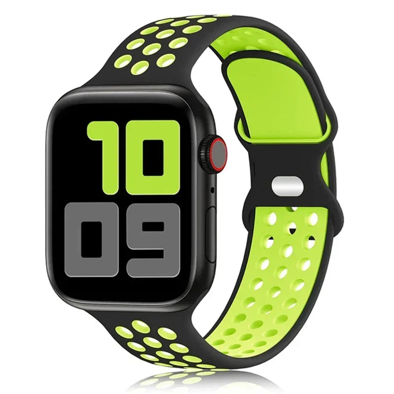 Strap For Apple Watch Band 49mm 44mm 45mm 42mm 41mm 38mm 40mm correa Silicone sports bracelet iwatch 8 SE 7 6 5 Ultra 49mm