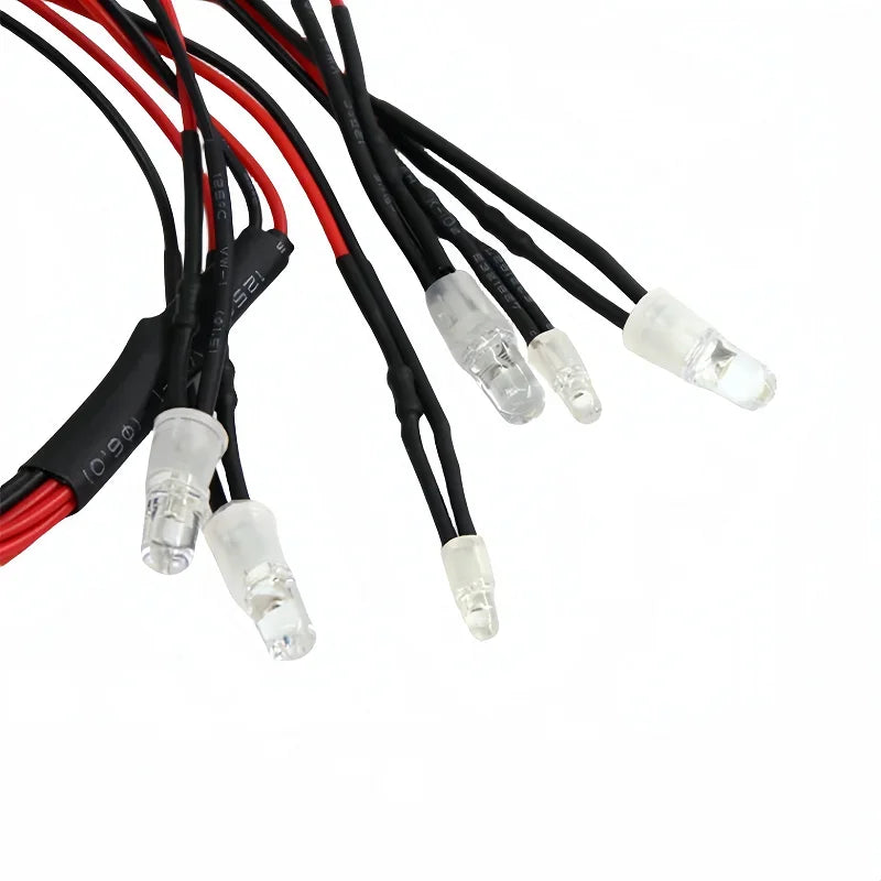 RC headlights 2/4/6/8 red white 3/5mm LED lights RC spotlight remote control front and tail lights