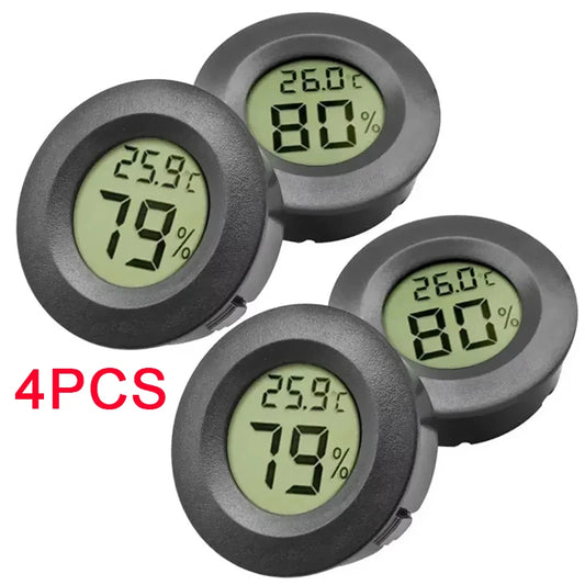 4PCS LCD Digital Thermometer Hygrometer Indoor Room Electronic Temperature Humidity Meter Sensor Gauge Weather Station Home ﻿