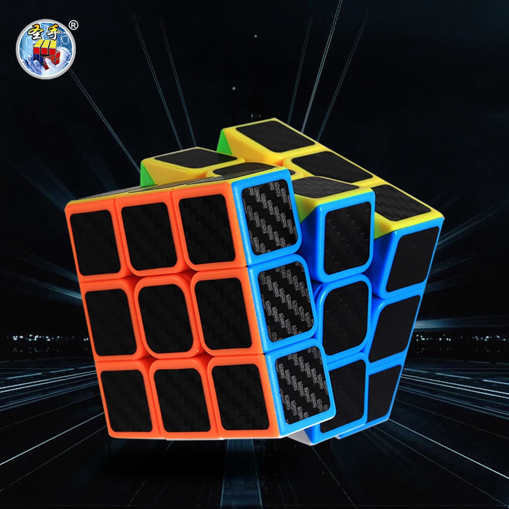 SENGSO Speed Cube 2x2 3x3 4x4 5x5 Carbon Fiber Sticker Magic Cubo Profession Puzzle High Quality Kid's Fidget Toys
