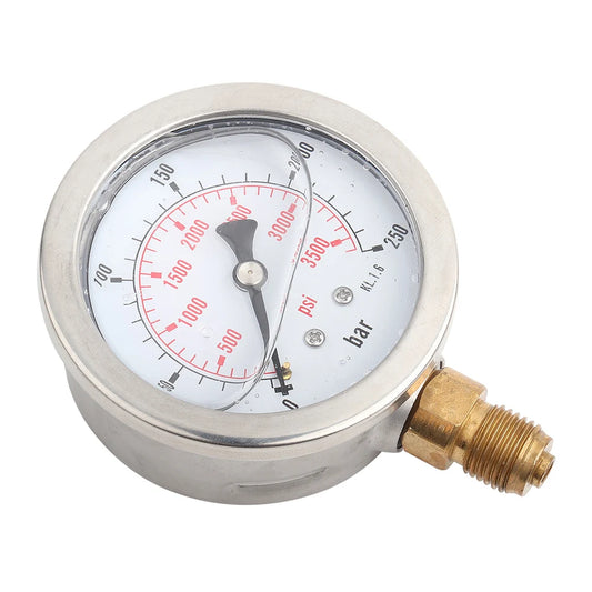 Hydraulic Gauge Hydraulic Pressure Gauge Manometer 0-250Bar 0- 3750PSI G1/4 63mm  Hydraulic Water Pressure Gauge Meter