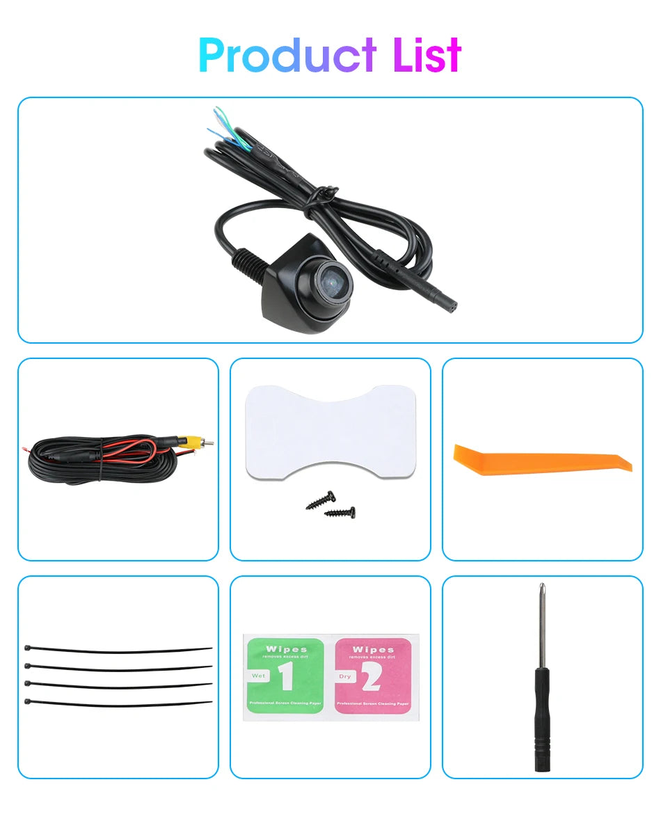 AHD 1920x1080P CVBS Night Vision 12V IP68 Waterproof 170° Degree Fisheye Golden Lens Full HD Vehicle Backup Car Rear View Camera