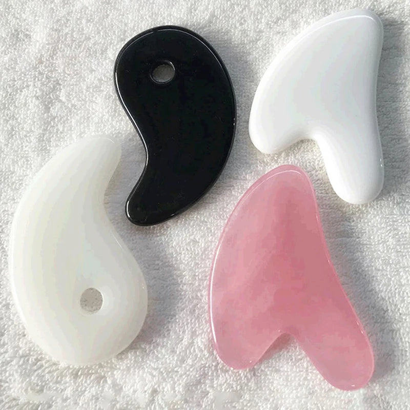 1pc Heart Shape Resin Gua sha Massage Scraper Face Massager Acupuncture Gua Sha Board Acupoint Face Eye Care SPA Massage Tool