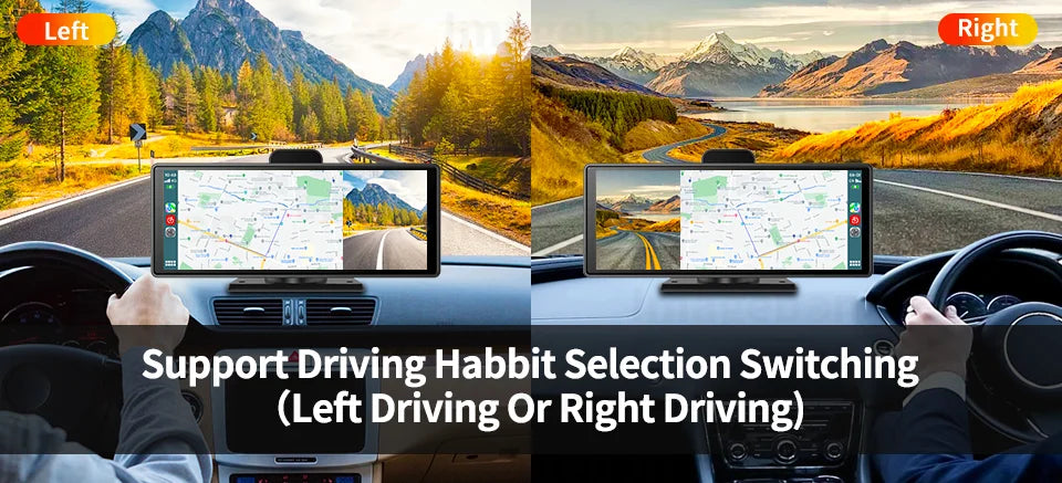 10.26" Imagebon K9 Dash Cam 2K ADAS Wireless CarPlay & Android Auto Car DVR GPS Navigation Siri Voice Control Dual Recording Dvr