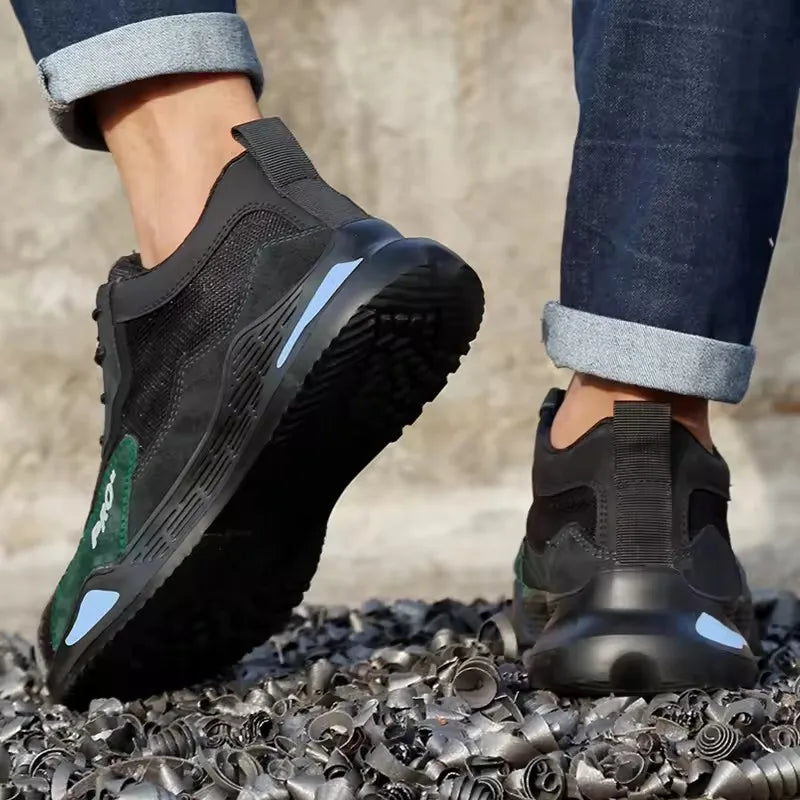 Fashion Safety Shoes Men Boots Steel Toe Shoes Men Puncture-Proof Work Sneakers Male Shoes Work Boots Indestructible Footwear