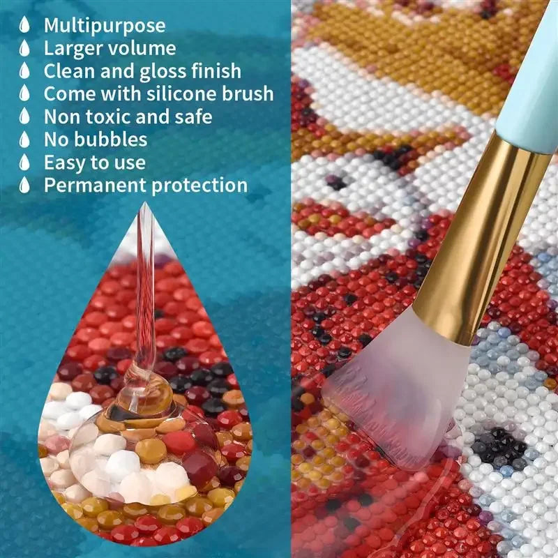 120ML Adhesives & Sealers Diamond Painting Sealer Puzzle Art Glue Permanent Hold & Shine Effect Sealer Diamond Painting Puzzle