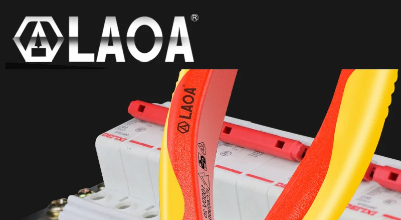 LAOA VDE Wire Cutters 6'' 7'' 8'' Insulated Combination Diagonal Needle Nose Pliers Electrician Tool High Voltage Resistance