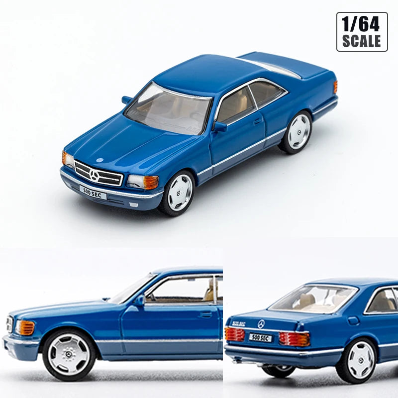 DCT 1/64 500SEC Model Sports Car Vintage Cars Classic Vehicle Diecast Car Collection Toy Station Vehicle