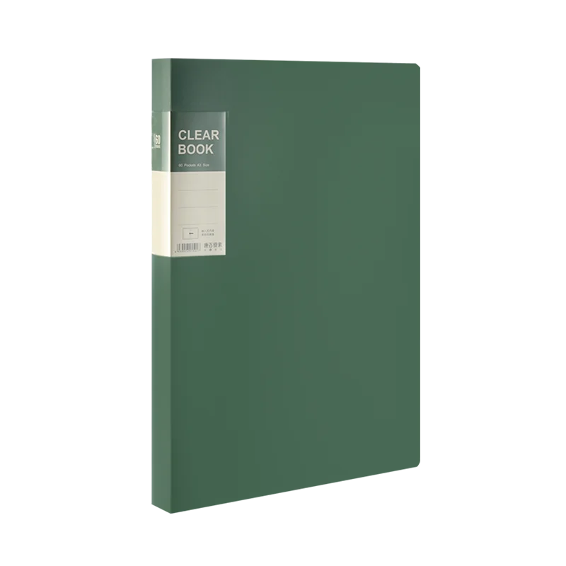 KOBEST 20/30/40/60 Pages A4 Side Transparent Thickening Folder High Quality Multi-layer File Cover Office School Supplies