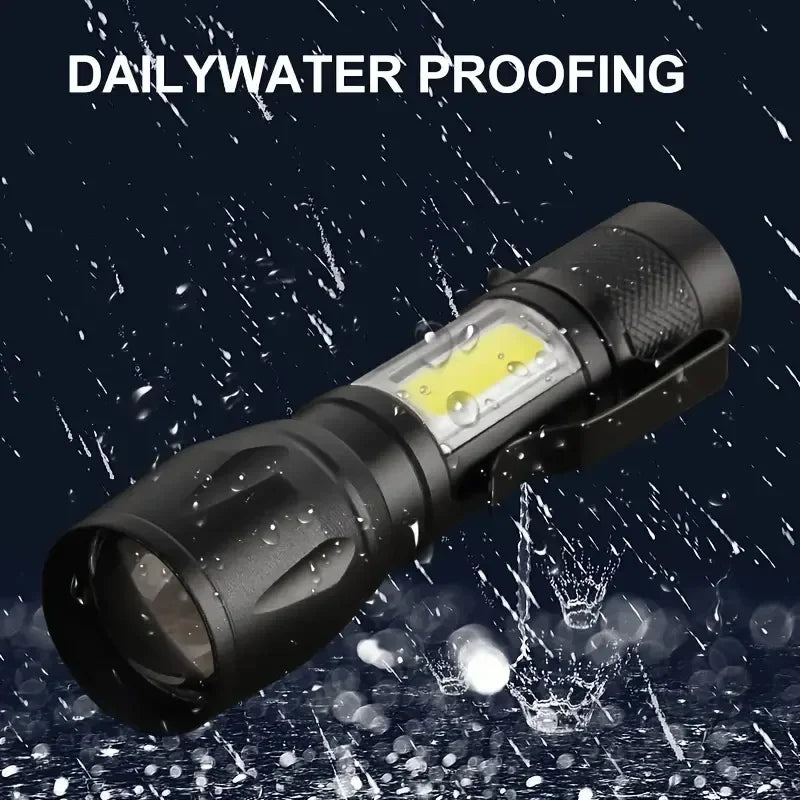 LED Flashlight Portable Torch Outdoor Rechargeable USB Zoomable Lantern High Power Flash Light Camping Waterproof Long Range