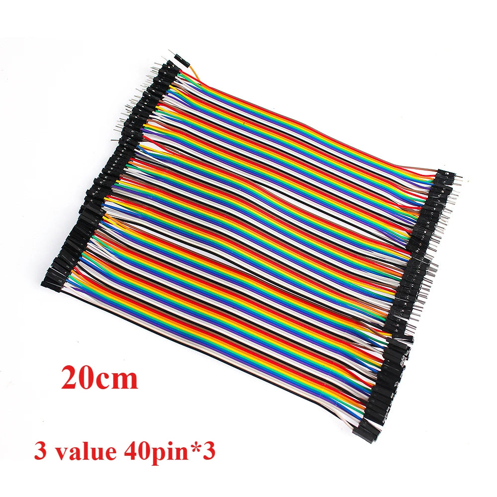 Dupont Line 10/15/20CM 40Pin Male To Male + Male To Female and Female To Female Jumper Wire Dupont Cable for Arduino DIY KIT