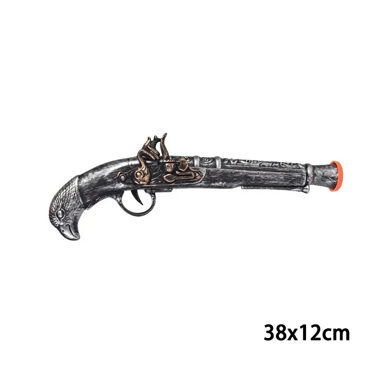 Halloween Toys For Boys Party Cosplay Pirate Gun Furnishings Family Pistol Retro Costume Props