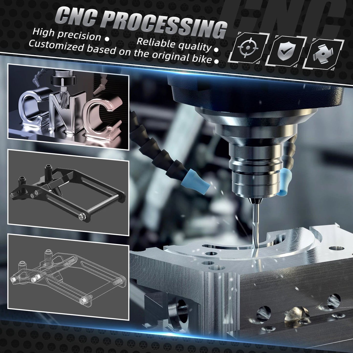 For Ducati DesertX Desert X 2022-2023 2024 12MM Bar Motorcycle Navigation GPS Mount Bracket 12MM GPS Holder Bar Clamp