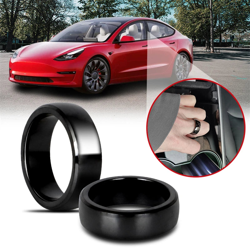 Smart Key Ring NFC Waterproof Ceramic Ring Replace Car Key Card Key Fob Made With Original Card Chips For Tesla Model 3 Model Y
