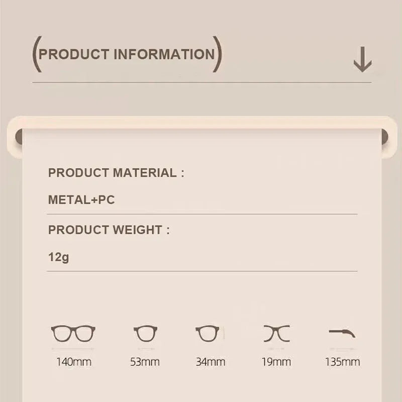 Fashionable Thick Edge Oval Small Frame Anti-blue Light Reading Glasses For Women Senior Middle-aged And Elderly Glasses
