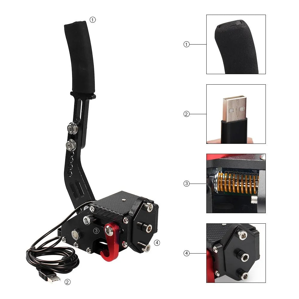 Brake System USB Handbrake For Logitech G29/G27/G25 PC Hall Sensor Rally SIM Racing Games T300 T500