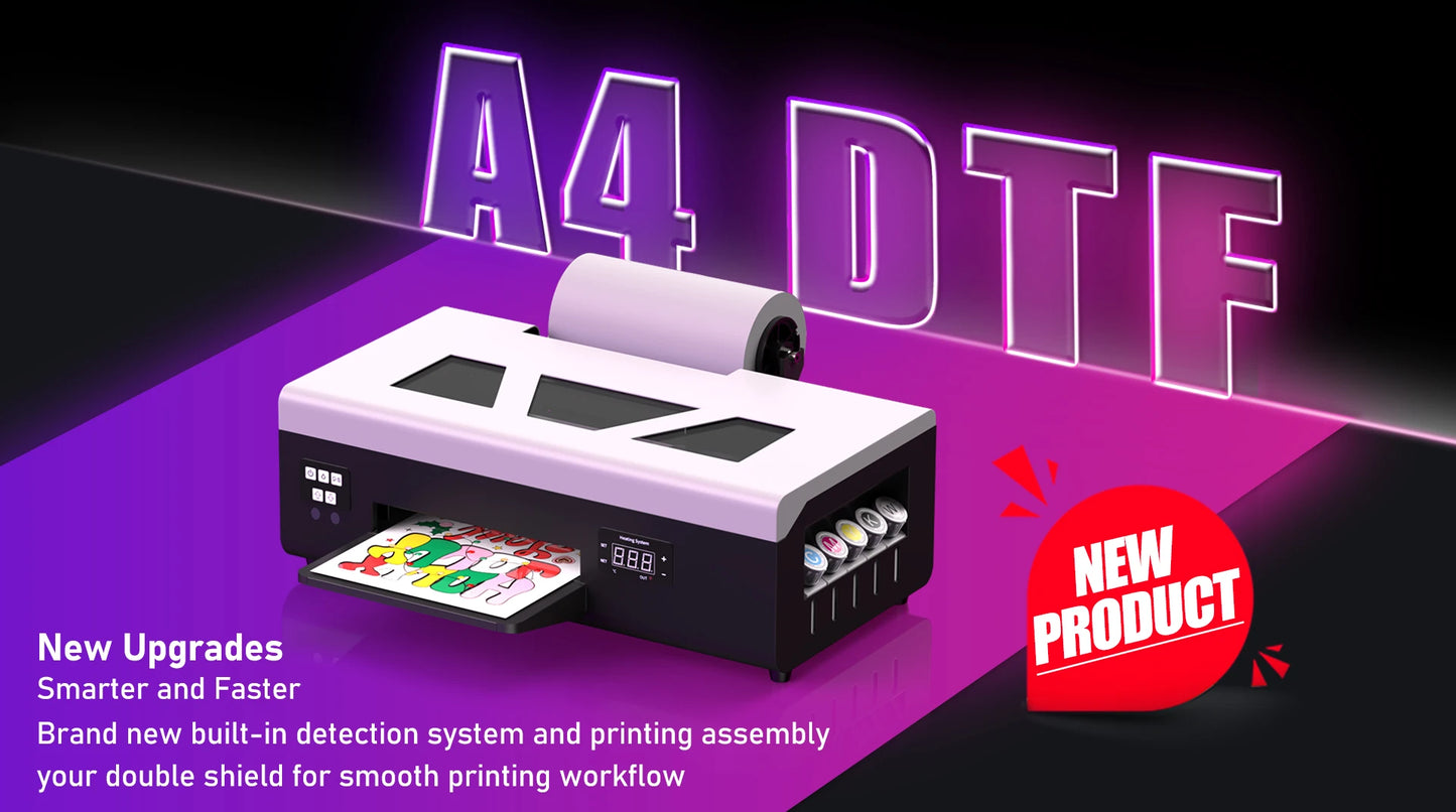 8 Inch A4 DTF Printer Bundle-L800 Direct to Film Printing Machine A4 with DTF Oven DTF Printer A4 for T-Shirts fabrics hoodies
